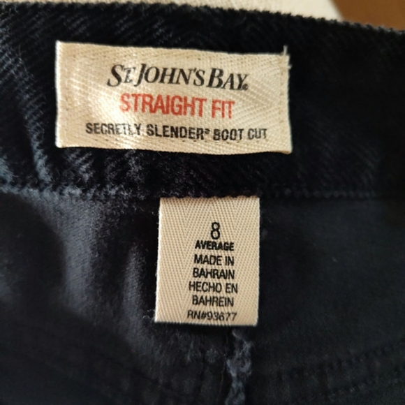 Black Corderoy Jeans Not Faded Like New Boot Cut Size 8 - Picture 6 of 6